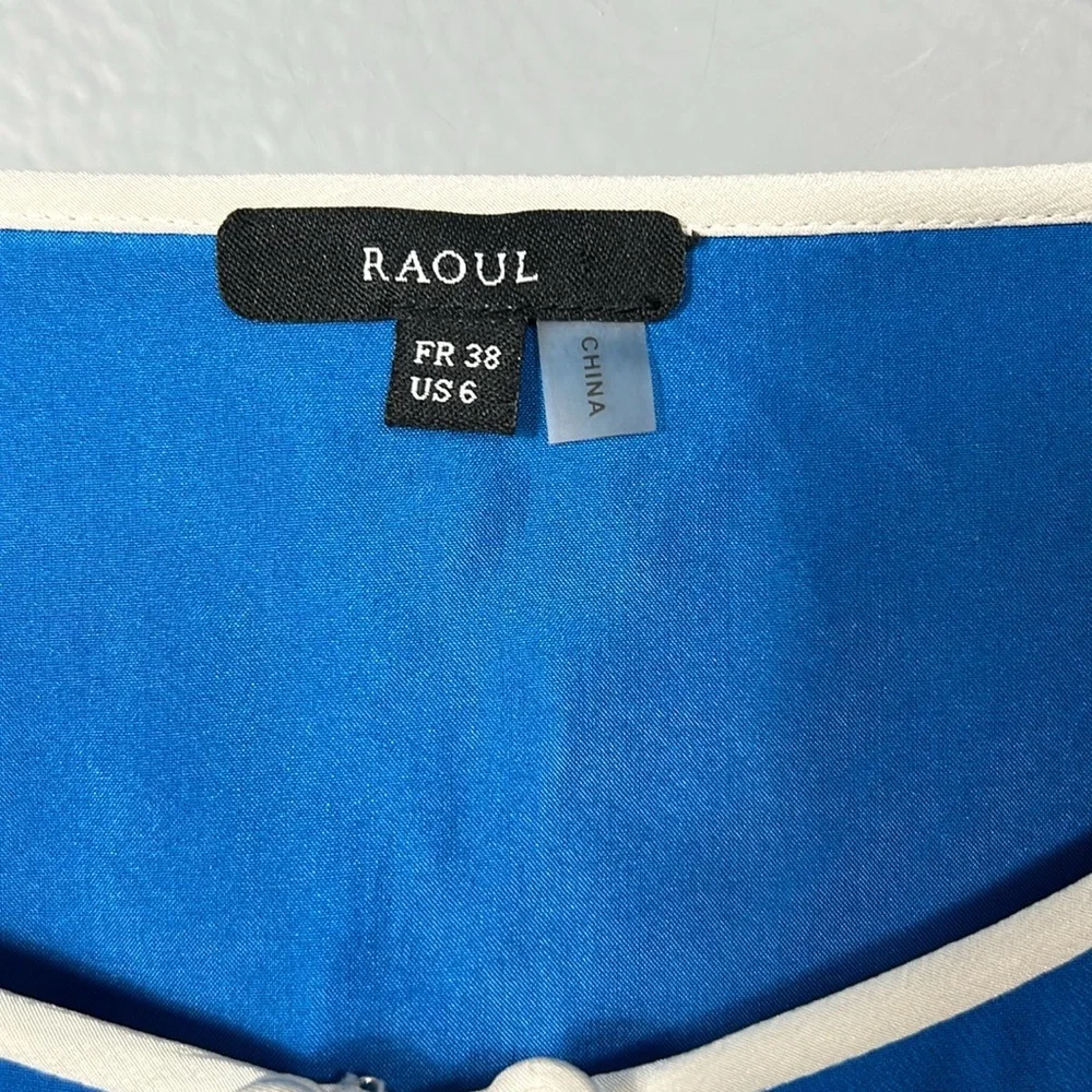 Raoul Silk Vintage Look Crew Neck Mini Dress size 38 US 6 - Picture 5 of 9